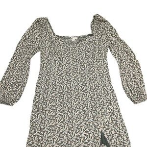 Floral Long Sleeve Dress “AndNowThis” Size XL w/ Slit